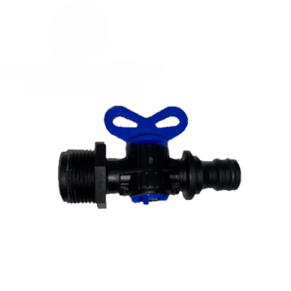 Preview: Kugelhahn, Hahnanschluss x 3/4" AG + Druckminderer 2,5 bar + Lock 16 mm